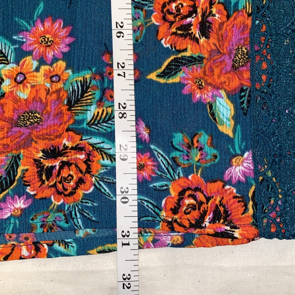 Xhiliration Floral Boho Beach Cover Up Kimono - Picture 8 of 10